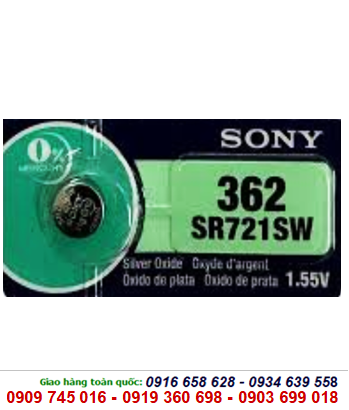  Sony SR721SW-362 , Pin đồng hồ Sony SR721SW-362 silver oxide 1.55V chính hãng